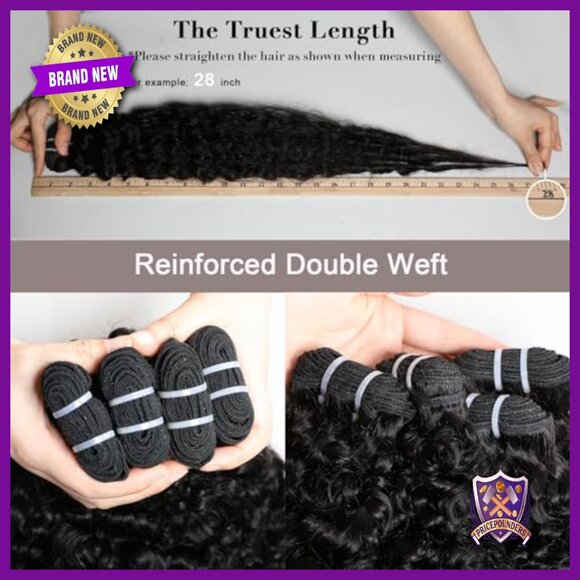 20 Inch Human Hair Extensions Bundle 97g Virgin Burmese Curly Weave main image 4